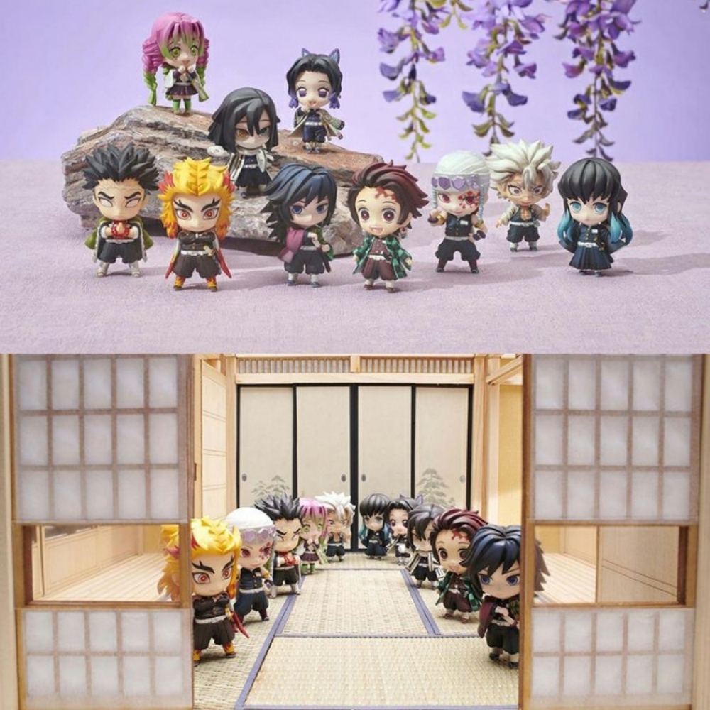 Mô hình Demon Slayer Bộ 10 các nhân vật thanh gươm diệt quỷ , cao 7 - 8 cm - Figure Kimetsu No Yaiba - No Box - N3-K44-T1-S3