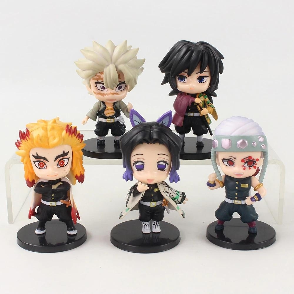 Mô hình Demon Slayer Bộ 10 các nhân vật thanh gươm diệt quỷ , cao 7 - 8 cm - Figure Kimetsu No Yaiba - No Box - N3-K44-T1-S3