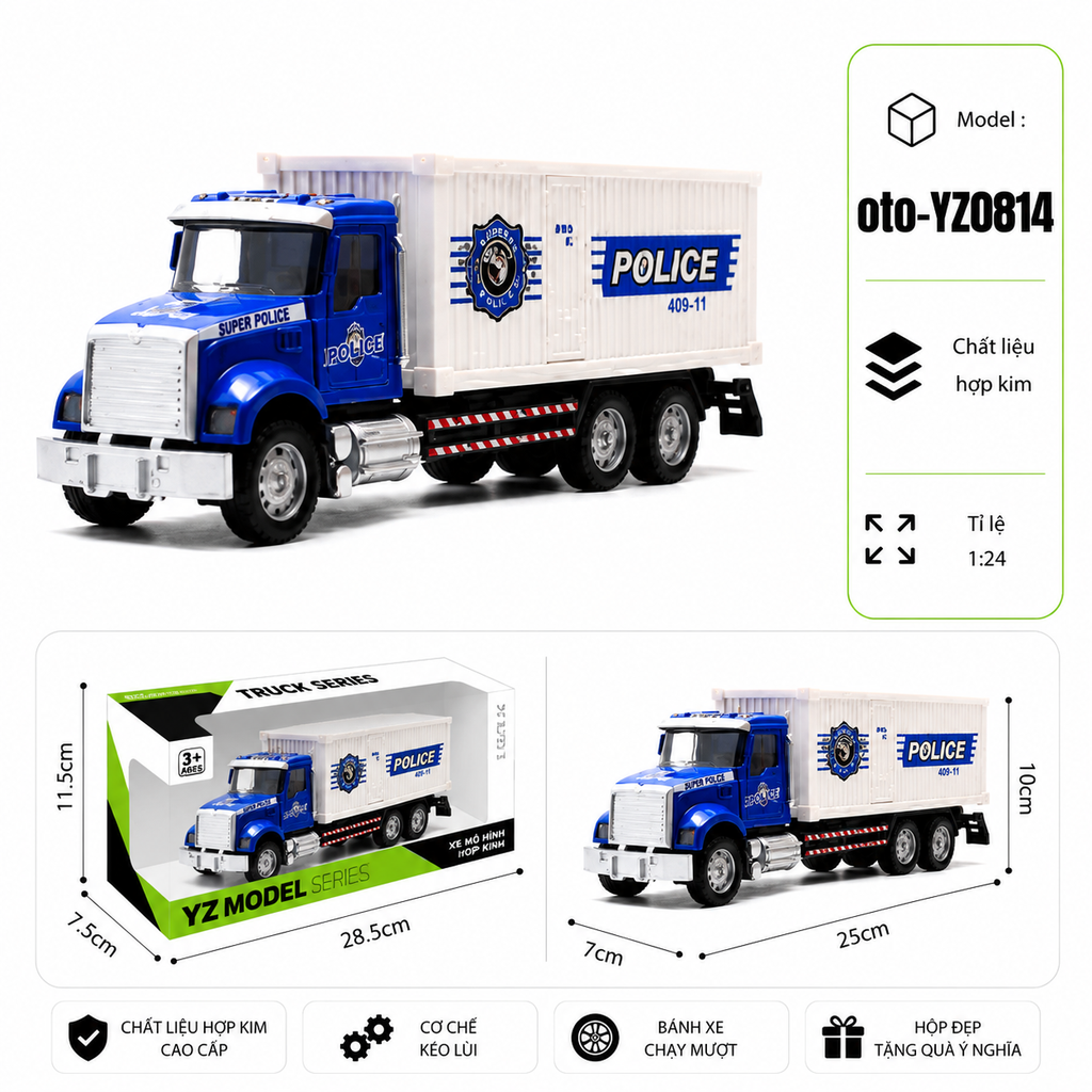 Xe Quân Sự có nhiều kiểu dáng , chất liệu hợp kim , tỉ lệ 1:24 : SKU : oto-YZ0814 ( Vat : 103-15-50 )