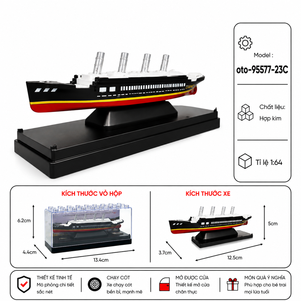 Mô Hình Xe Khách Chở Người -  tỉ lệ 1:64 chất liệu hợp kim - SKU : oto-95577-23E - ( VAT : 103-01-20 ) - K157-T2-S9