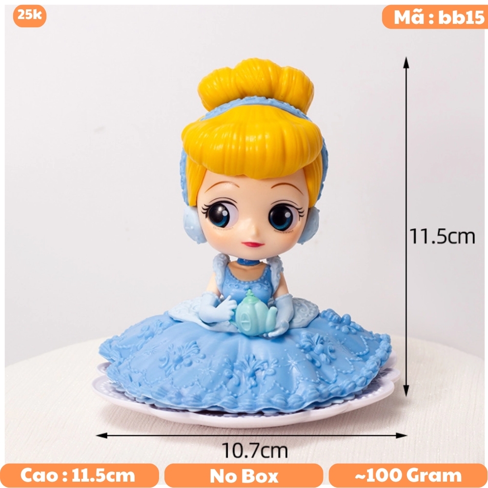 Mô Hình Công Chúa Váy Xanh - Cao : 11.5cm Nặng 100gr - No Box  - (VAT : G873-78) - K16-T3-S4