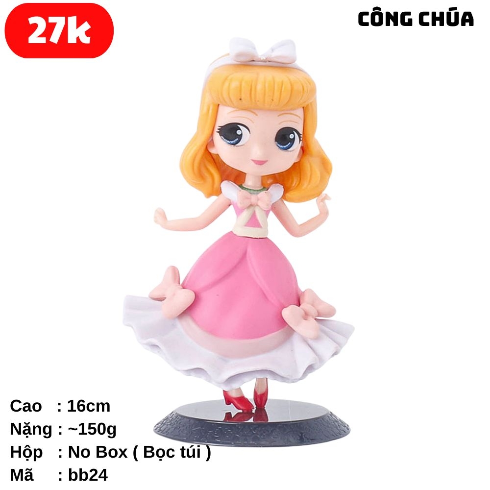 Mô Hình Công Chúa váy hồng tóc vàng - Cao : 16cm Nặng 150gram - No Box - (VAT : G873-78) -  K19-T1-S7