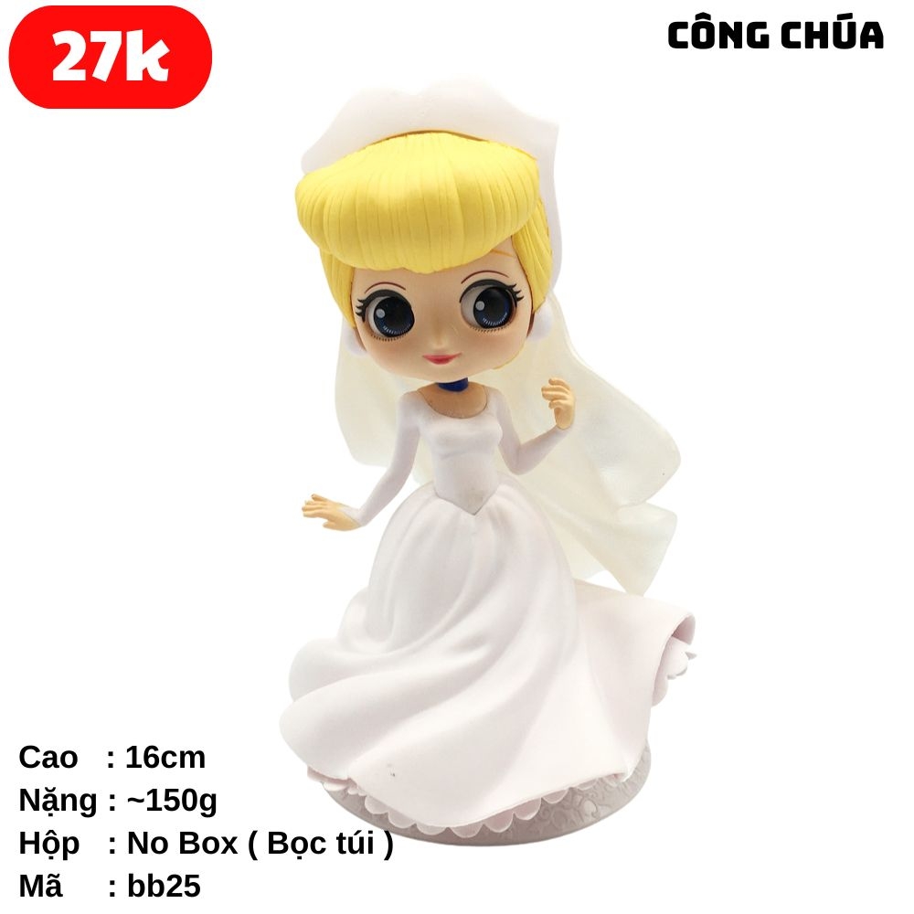 Mô Hình Công Chúa váy trắng tóc vàng - Cao : 16cm Nặng 150gram - No Box  - (VAT : G873-78) - K21-T1-S6