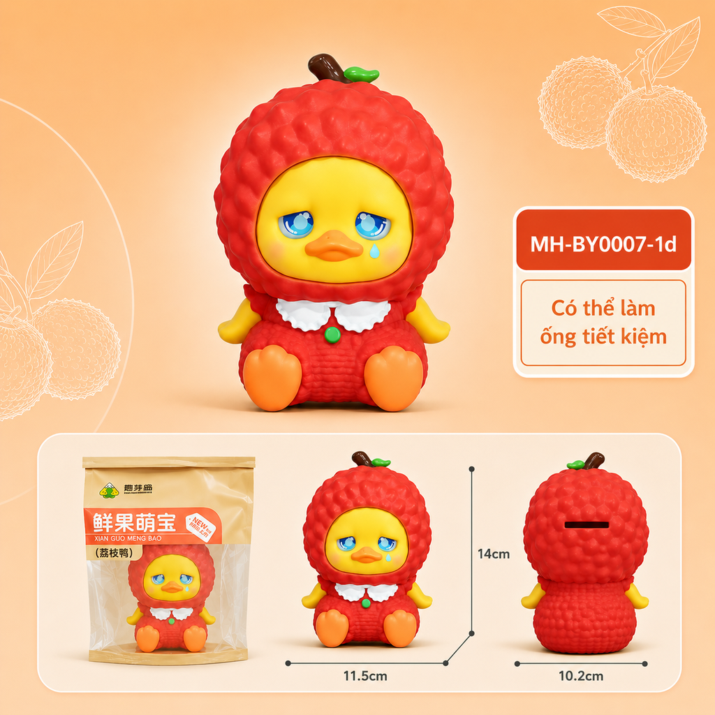 Mô Hình Các Con Vật Cosplay Trái Cây Sầu Riêng size nhỏ KT 11.5*10.2*14 cm - SKU : MH-BY0007-1 - ( VAT : 002-09-70 )