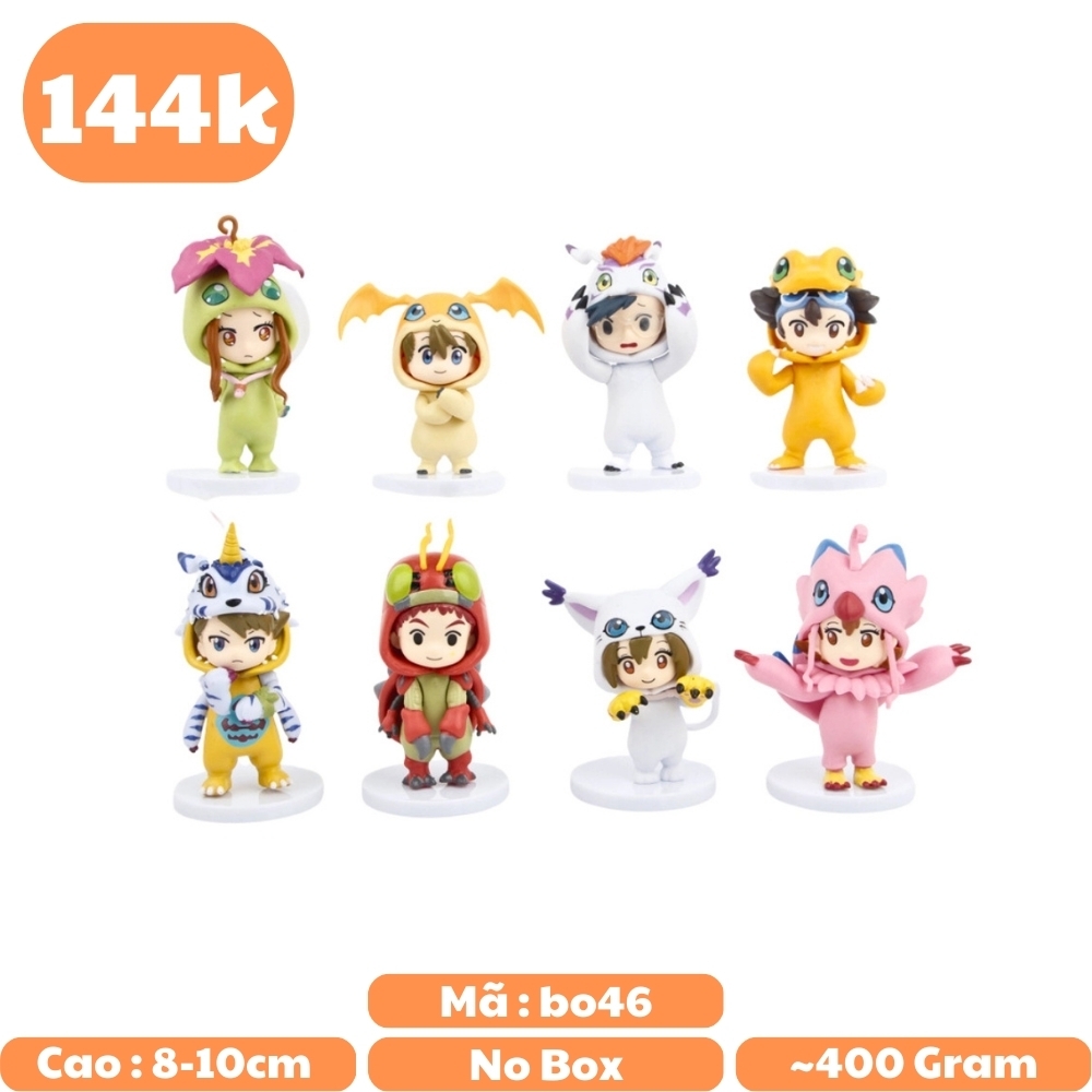 Mô Hình Digimon Adventure bộ 8 nhân vật Bản B Cao : 8-10cm - Nặng : 400gram - Figure Digimon Adventure - No Box - Bọc Túi Opp n3-k40-t2-s1