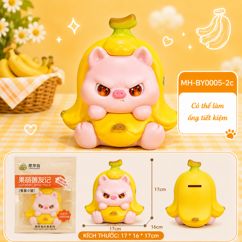 Mô Hình Các Con Vật Cosplay Trái Chuối Size Nhỡ KT 17*16*17cm - SKU : MH-BY0005-2 - (VAT: MH003)