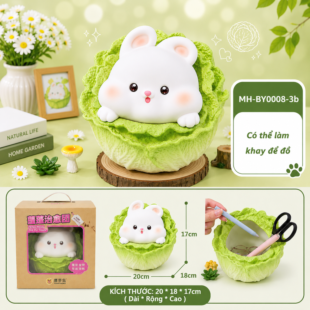 Mô Hình Các Con Vật Cosplay Rau Cải Bắp Size Lớn KT 20*18*17cm - SKU : MH-BY0008-3 - (VAT: 002-09-110)