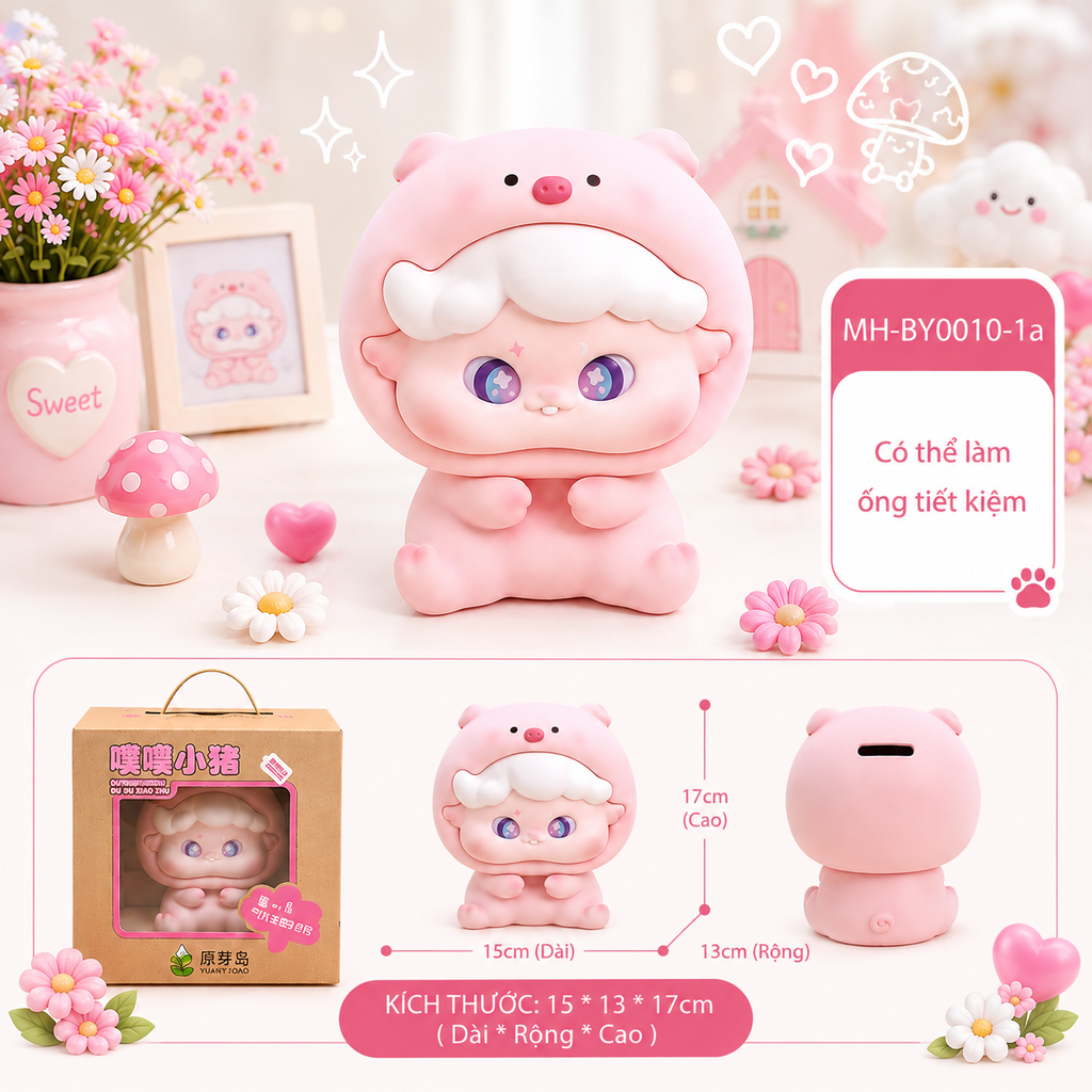 Mô Hình Các Con Vật Cosplay Hình Thú Dễ Thương Size Nhỏ KT 15*13*17cm - SKU : MH-BY0010-1 - (VAT: MH003)