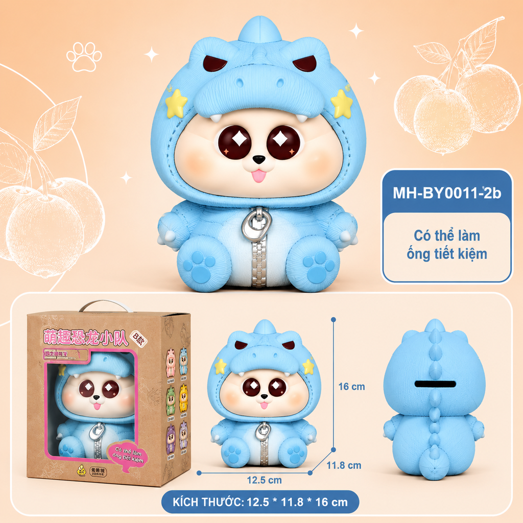 Mô Hình Các Con Vật Cosplay Khủng Long size nhỡ KT 12.5*11.8*16 cm - SKU : MH-BY0011-2 - ( VAT : MH003 )