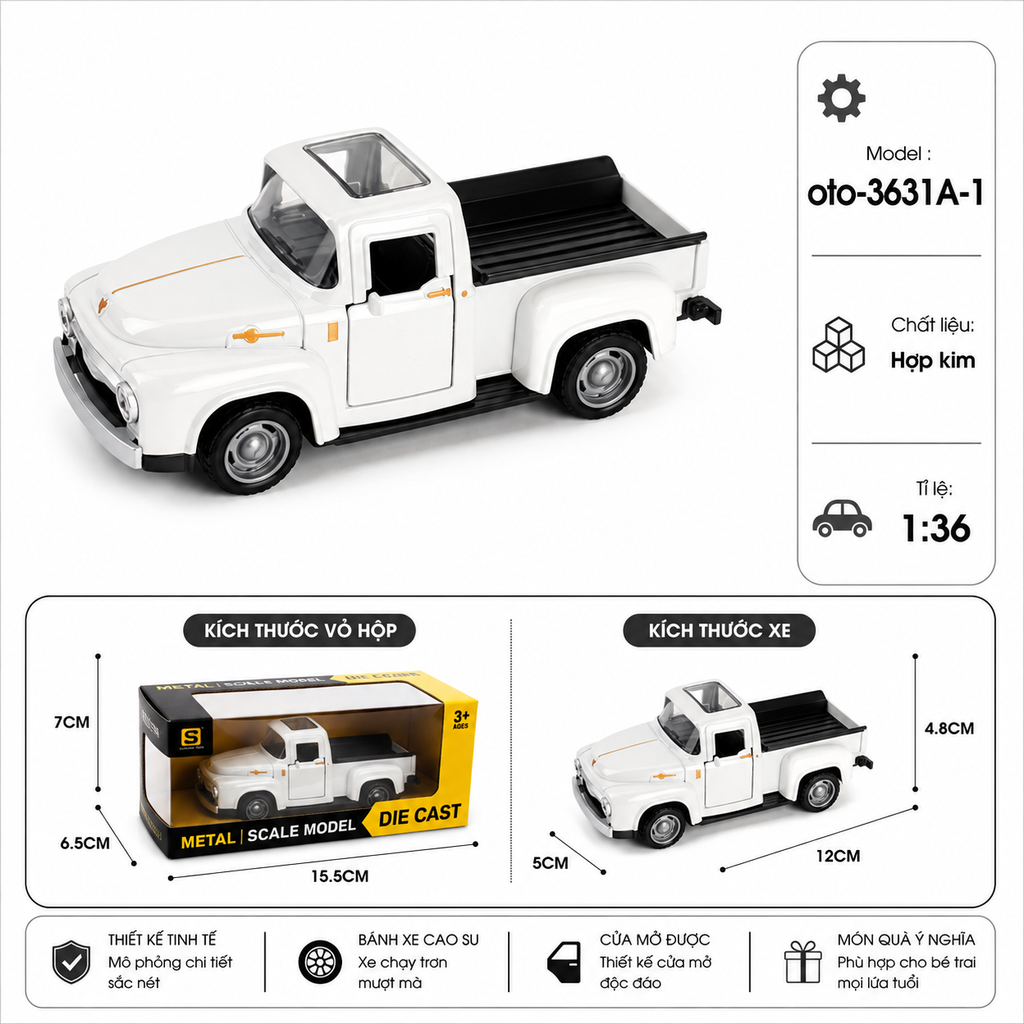 Xe thể thao nhiều màu sắc  , chất liệu hợp kim , tỉ lệ 1:36 - SKU : oto-3631A-1 ( Vat : 103-01-35 )