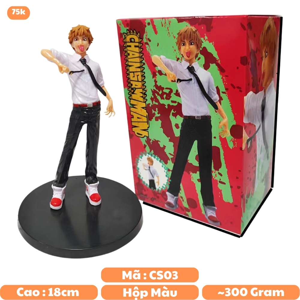 Mô Hình Chainsaw Man Denji dáng đứng siêu đẹp - cao 18cm nặng 300g - Figure Chainsaw Man - No box - N1-K45-T2-S1