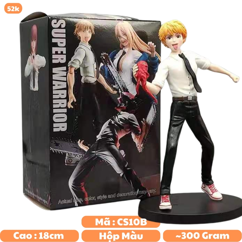 Mô Hình Chainsaw Man Denji dáng đứng siêu đẹp - cao 18cm nặng 300g - Figure Chainsaw Man - Có hộp màu - N1-K44-T1-S3