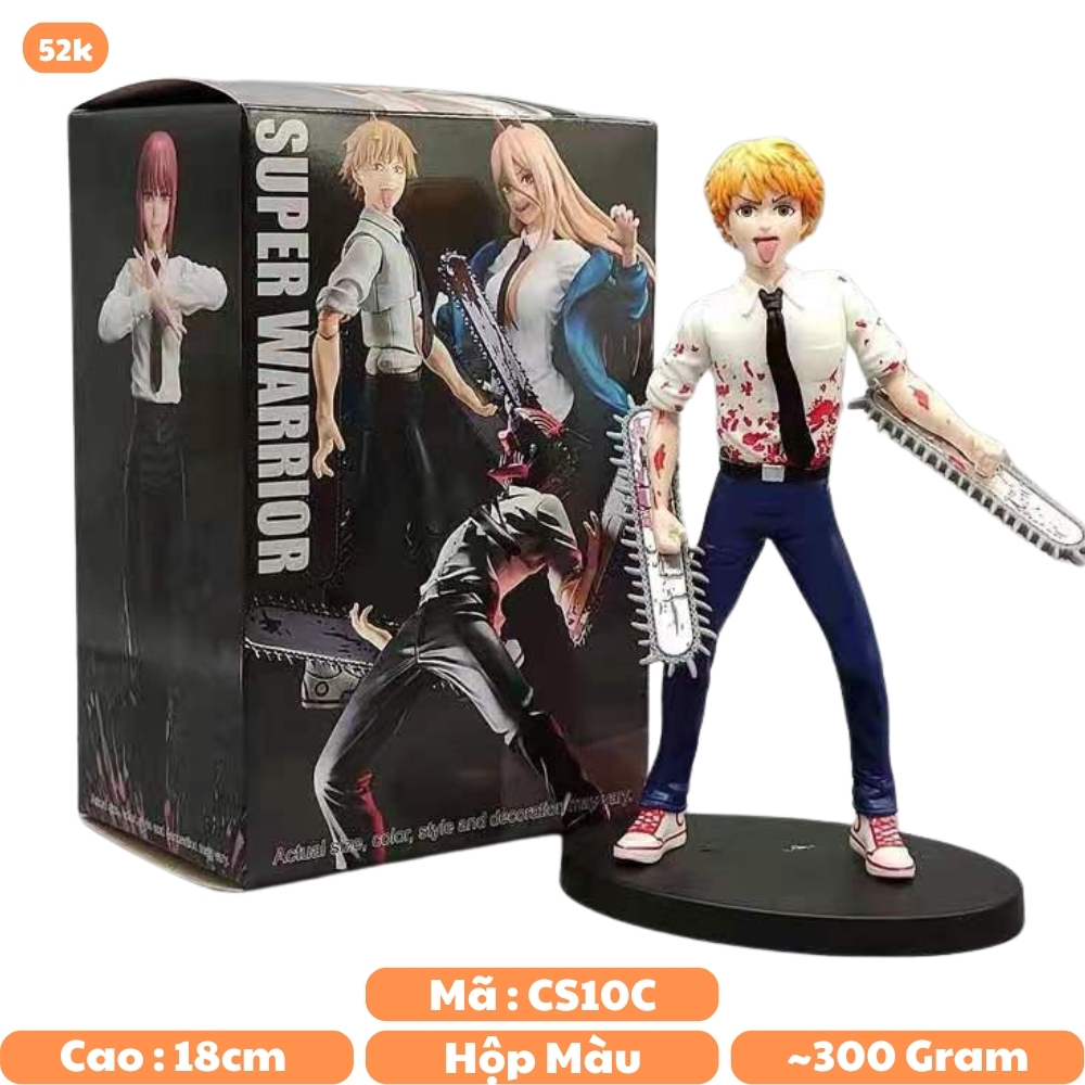 Mô Hình Chainsaw Man Denji hóa hình dáng đứng siêu đẹp - cao 18cm nặng 300g - Figure Chainsaw Man - Có hộp màu -