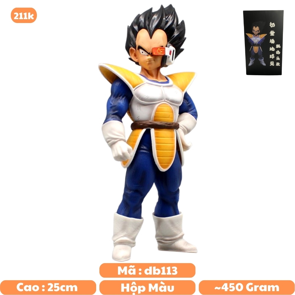 Hàng Loại 1 - Mô Hình DragonBall Earth Vegeta lần đầu ra mắt trái đất thăm dò - Cao 25cm - nặng 450gram + phụ Kiện có 2 kính Đo sức mạnh đi kèm - Figure DragonBall - Có Hộp màu - N1-K42-T2-S1