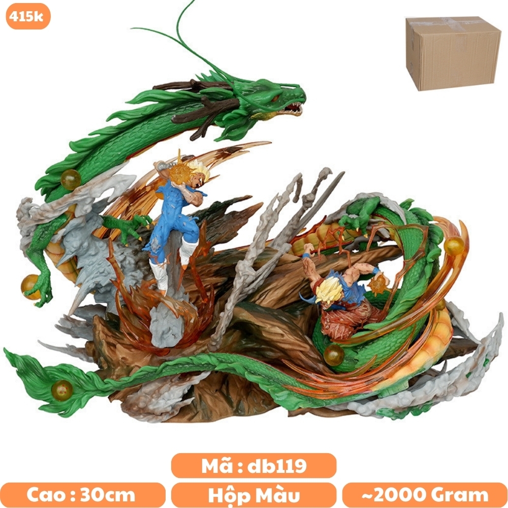 Hàng Loại 2 - Mô Hình DragonBall Goku đại chiến Vegeta siêu đẹp . Cao 30cm - nặng 2kg - rộng 33cm + box bìa - Figure DragonBall - Có Hộp màu N1-K53-T5-S3