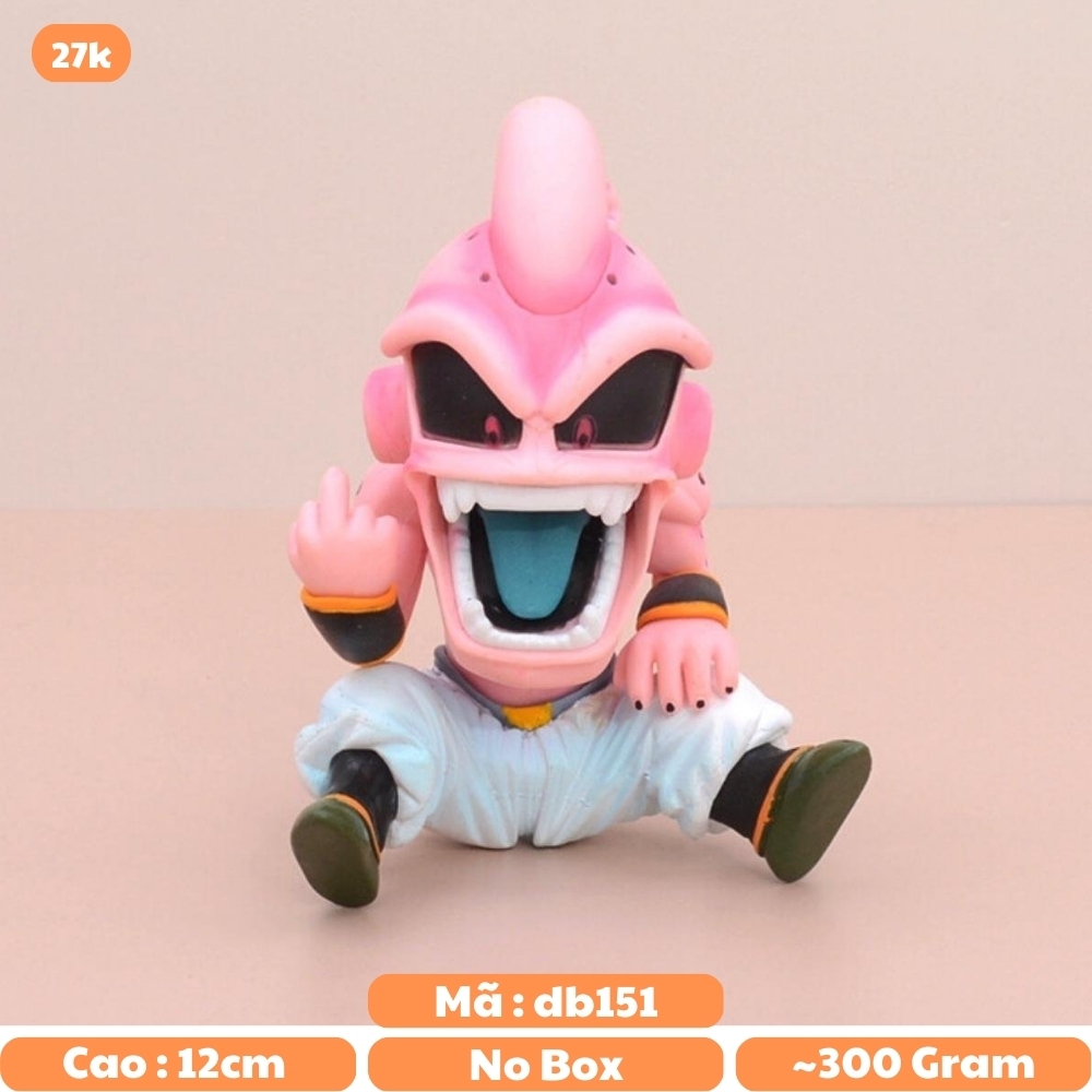 Mô hình Majinbuu ngồi cười - Cao 12cm - nặng 300gram - Dragon Ball - bọc túi opp - no box