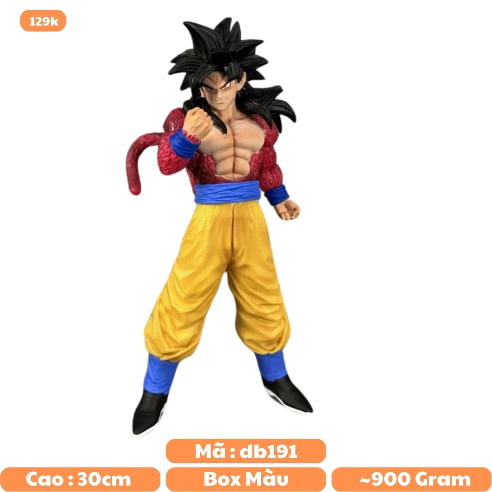 Mô Hình Goku Supper Saiyan dáng đứng ssj4 - Cao 30cm - nặng 900gram - Có Box màu - Figure anime Dragon ball - N1-K22-T1-S1