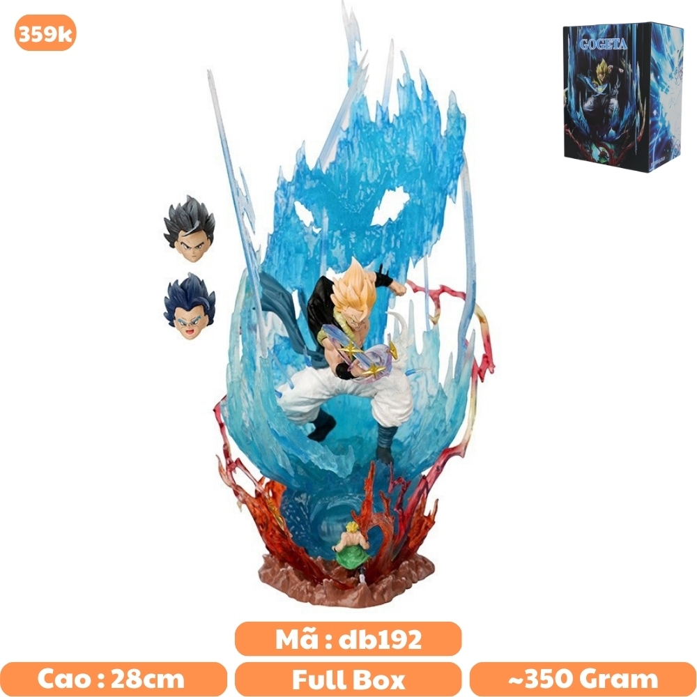 Mô hình DragonBall Gogeta chiến đấu với Broly - Cao 28cm - ngang 15cm - nặng 350gram - Phụ kiện : 3 đầu - Dragon Ball - có hộp màu - N1-K23-T5-S1