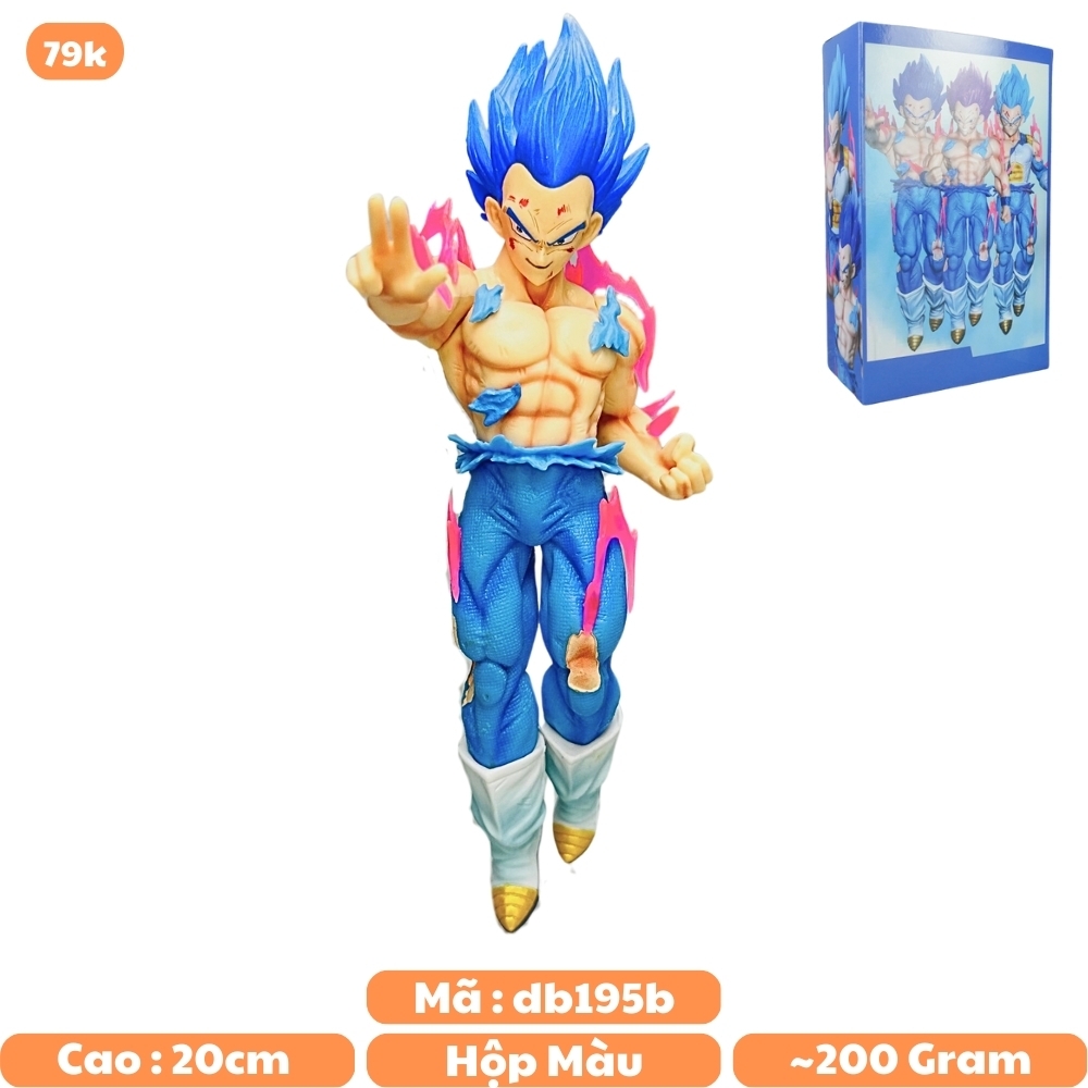 Mô Hình Dragon Ball Vegeta tóc xanh cởi trần chỉ tay Cao 20cm Nặng 200gram - Figure DragonBall - Có Hộp Màu - N1-K37-T1-S7