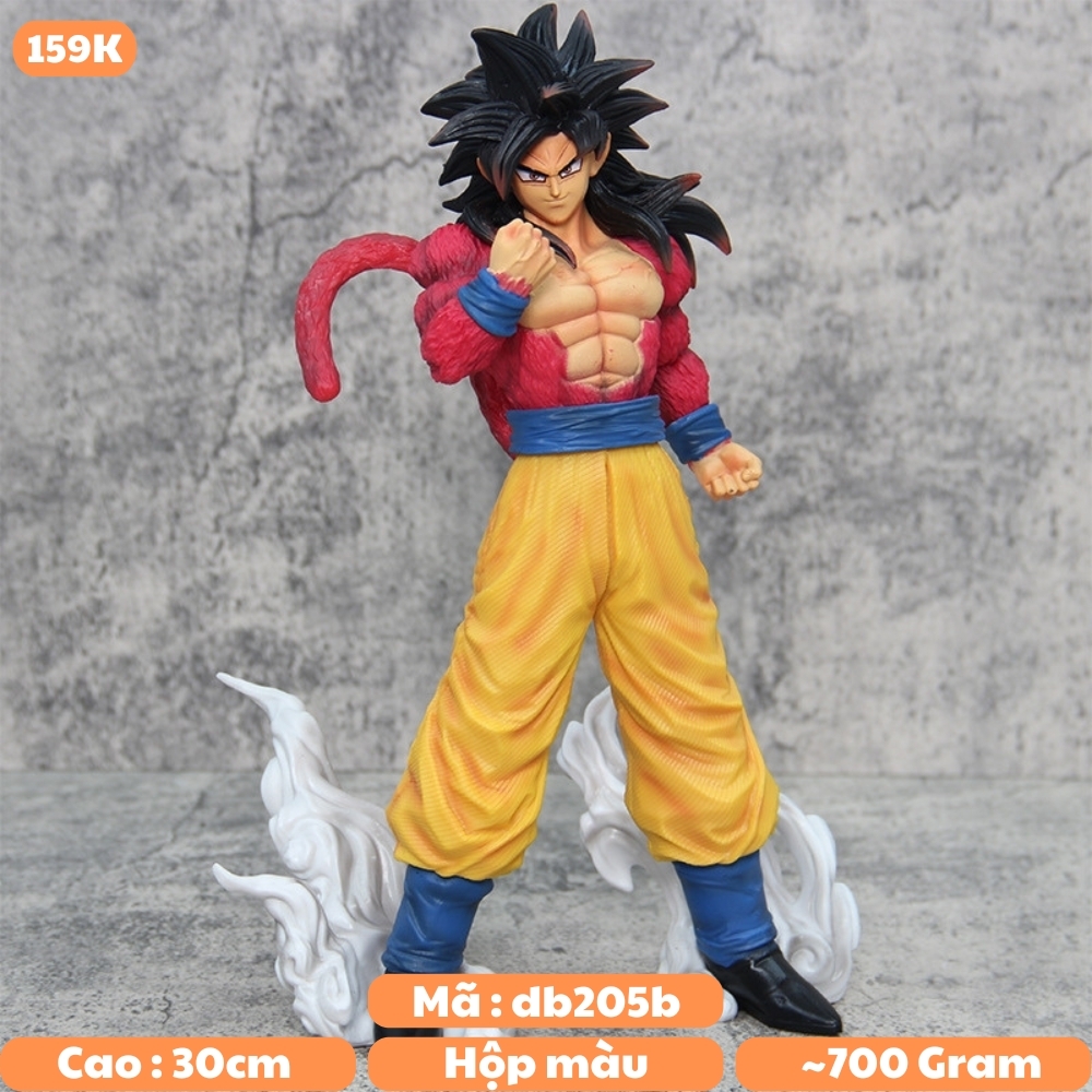 Mô Hình Songoku SSJ4 Tóc Đen dáng đứng - Cao 30cm - Nặng 700gram - Có Box màu - Figure anime Dragon ball - K7-T1-S4 (A-2)