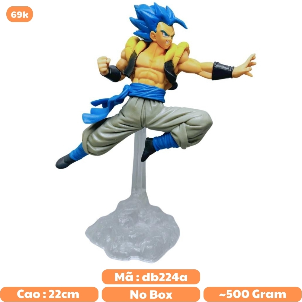 Mô Hình DragonBall Gogeta tóc xanh Bay - Cao 22cm - nặng 500gram - Phụ kiện : Đế - Figure DragonBall - Bọc Túi OPP - No Box - N1-K37-T1-S10