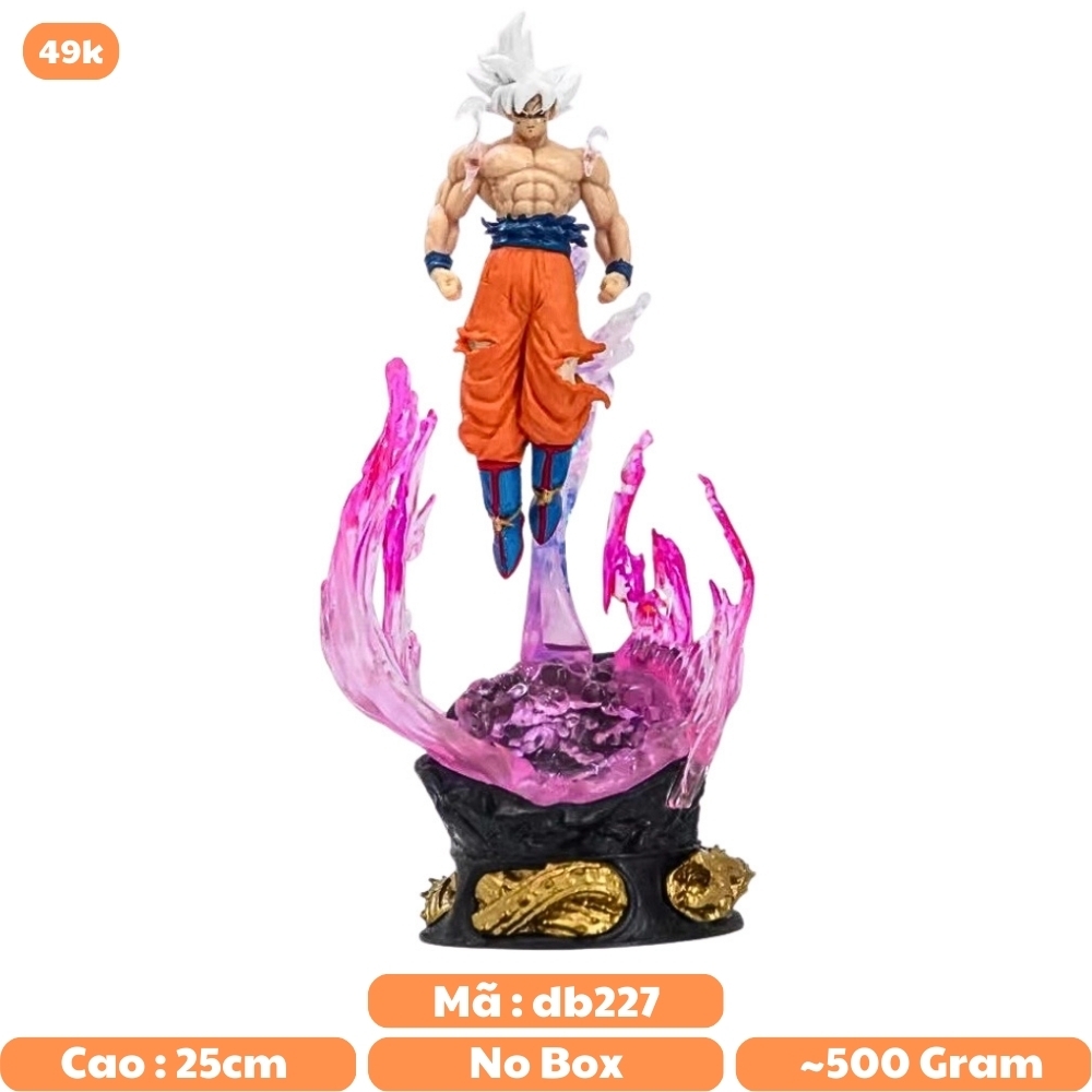 Mô Hình Dragon Ball Songoku ultral vô cực có led - Cao 25cm - Nặng 500gram - Figure DragonBall - No box - N2