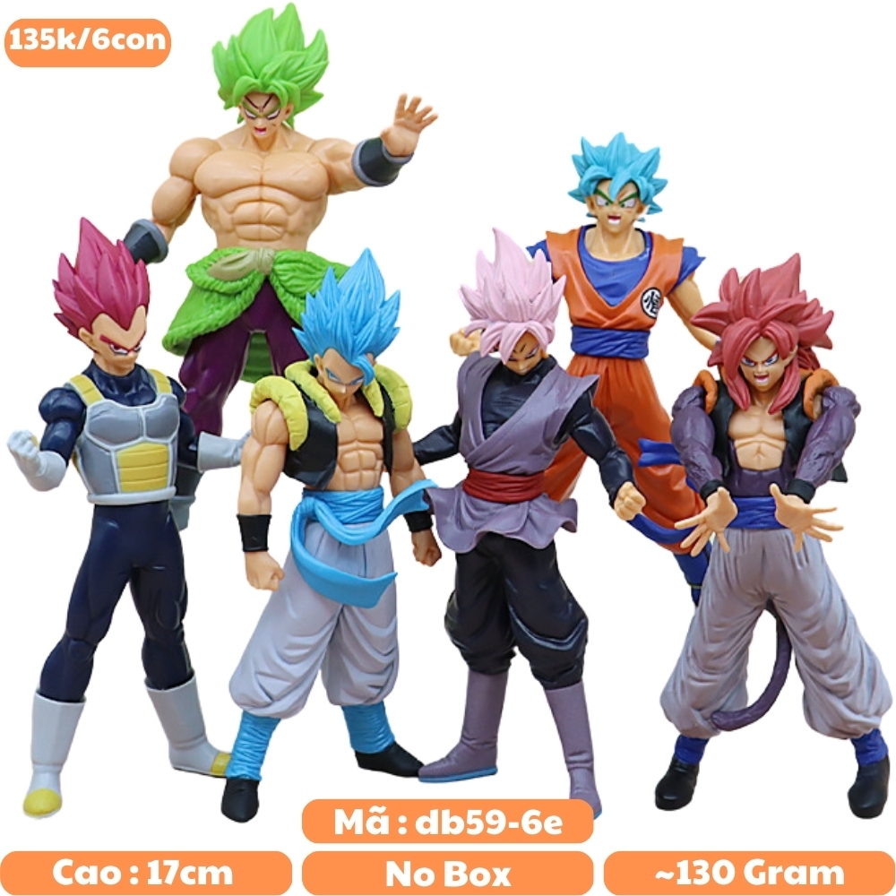 Mô hình DragonBall combo 6 mẫu dragonball bản E cao 17cm - Bản Bộ  - Dragon Ball - No Box F-L-N-A-D-C