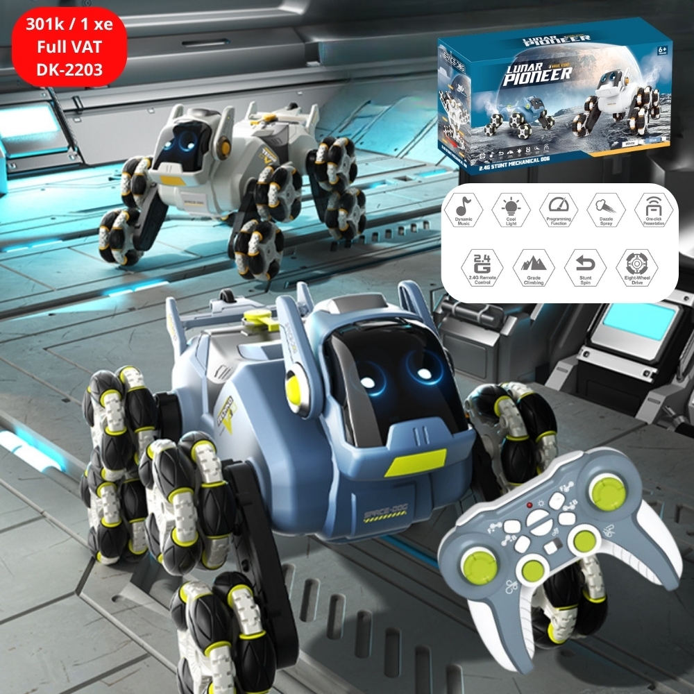 Đồ Chơi Điều Khiển Chú Chó Robot 8 Bánh - SKU: DK-2203 ( VAT 009-03-200 )