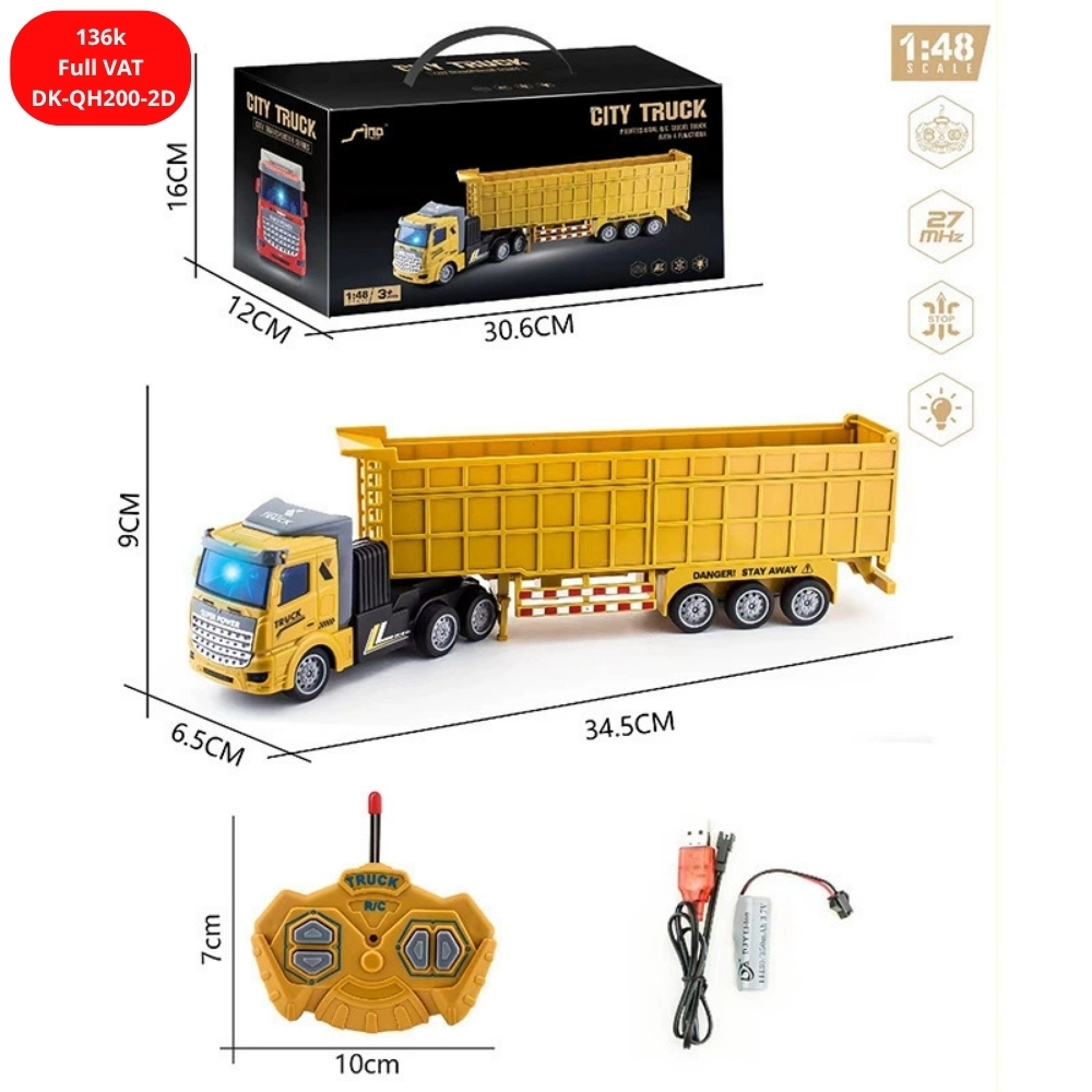 Đồ Chơi Xe Ô tô Điều Khiển Từ Xa 4 Hướng Engineering Transport Vehicle - SKU : DK-QH200-2D ( VAT 009-02-100 ) - T1-K3-T4-S6