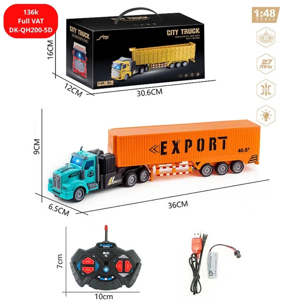 Đồ Chơi Xe Ô tô Điều Khiển Từ Xa 4 Hướng Engineering Transport Vehicle - SKU : DK-QH200-5D ( VAT 009-02-100 ) - K140-T4-S9