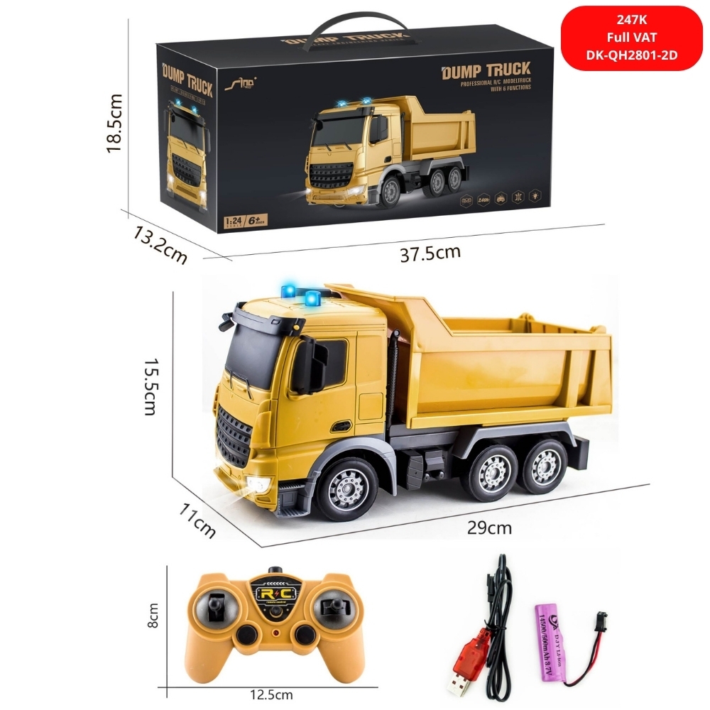 Đồ chơi Xe Ô tô Điều Khiển Từ Xa 6 Kênh Seft- Unloading Engineering Vehicle- SKU: DK-QH2801-2D ( VAT 009-02-150 ) - K91-T4-S3