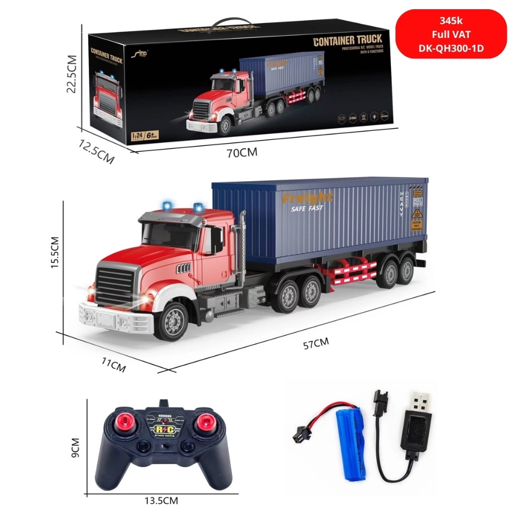 Đồ Chơi Ô tô Điều Khiển Từ Xa 6 Kênh Container Truck- SKU: DK-QH300-1D ( VAT 009-02-200 ) - K140-T4-S2