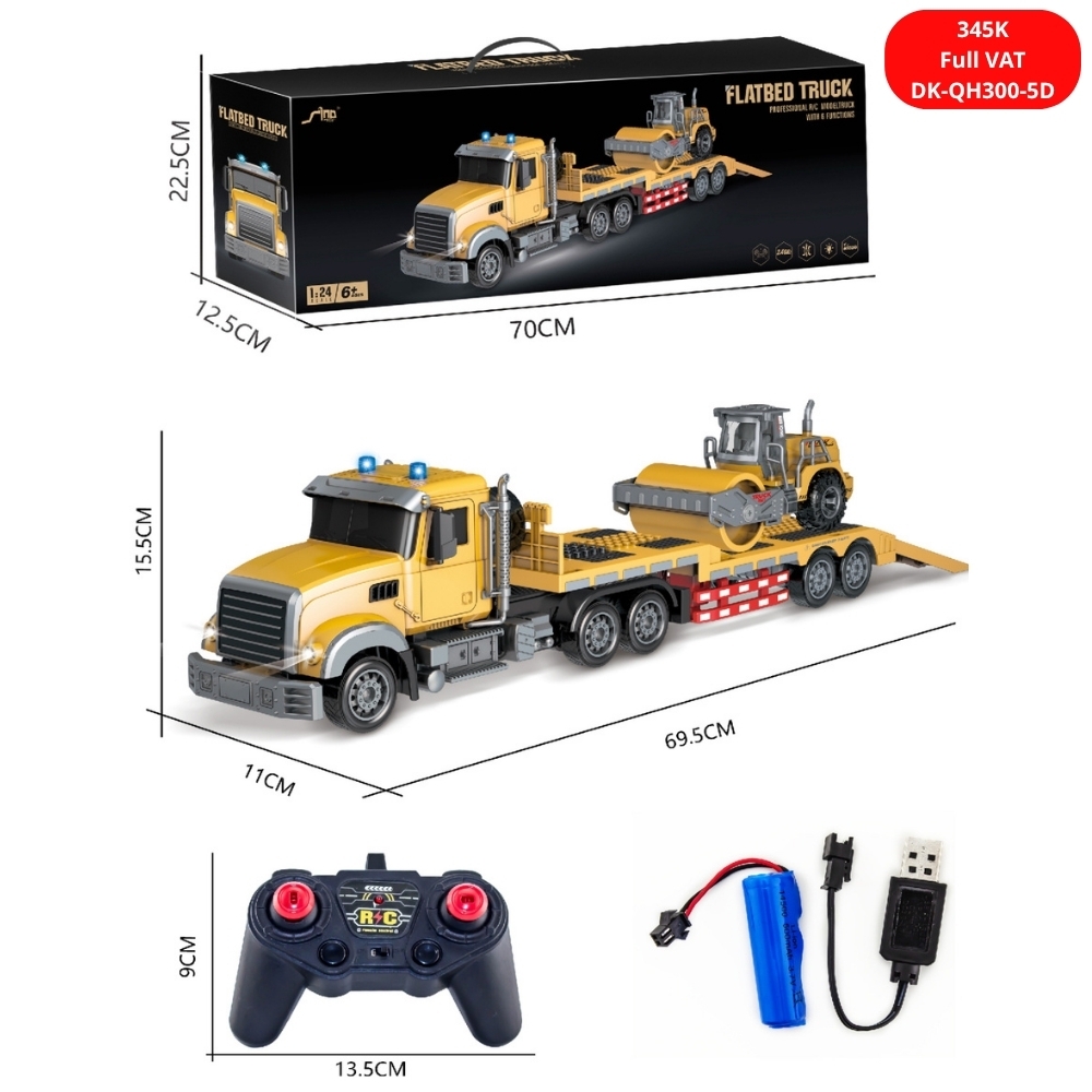 Đồ Chơi Xe Ô tô Điều Khiển Từ Xa 6 Kênh Flatbed Truck- SKU: DK-QH300-5D ( VAT 009-02-200 ) - T1-K3-T4-S5