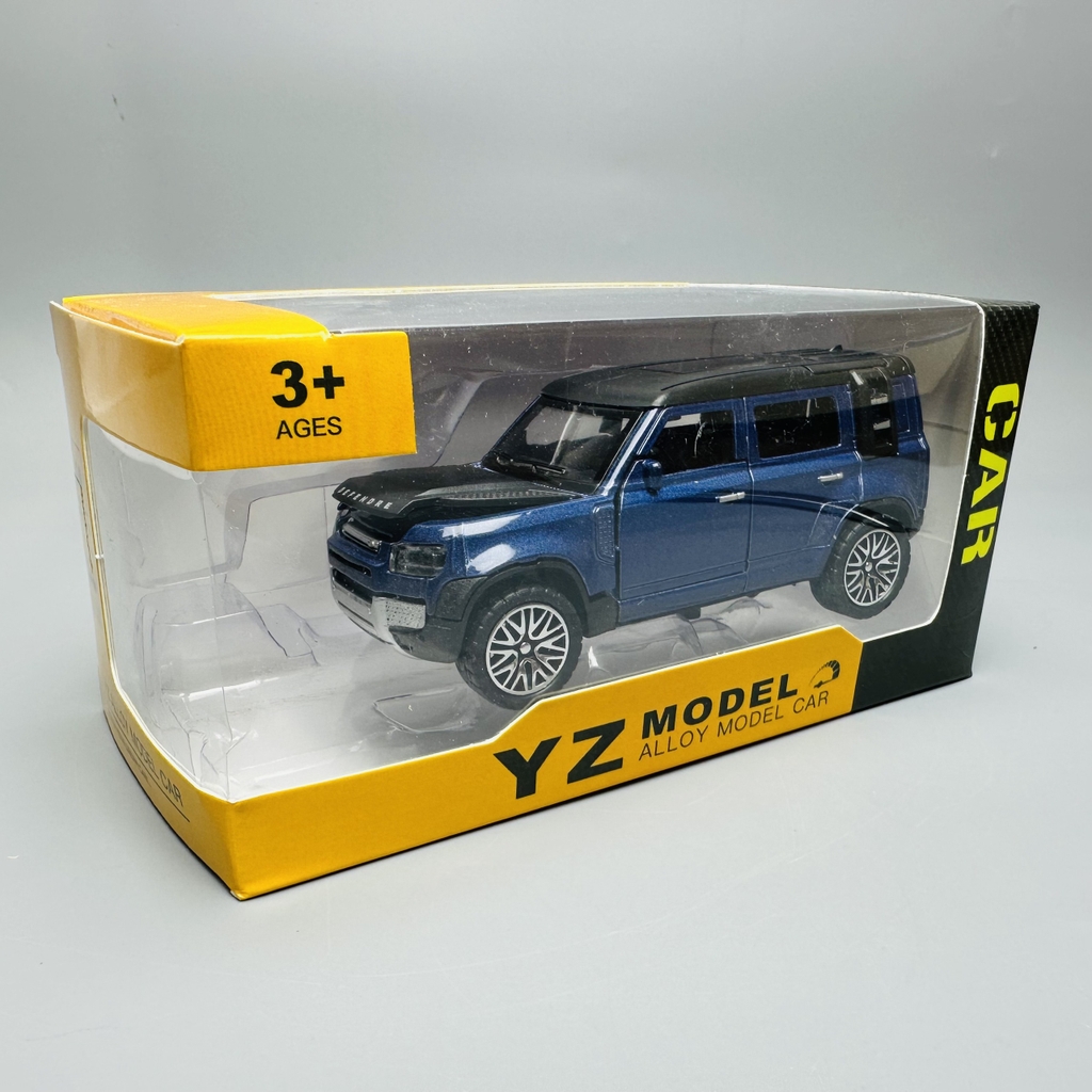 Mô Hình xe Land Rover Defender xanh tỉ lệ 1:36 Hợp kim có thể mở cửa - bánh sau chạy cót - Dài 12cm - rộng 5.5cm - cao 5cm nặng : 200gram - FULL BOX : box màu SKU : oto195