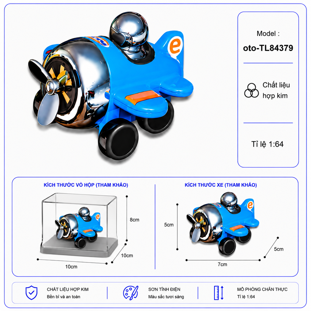 Mô hình máy bay bằng thép hợp kim , tỉ lệ 1:64 - SKU: oto-TL84379 - (VAT: 103-06b-30 ) - K153-T2-S13