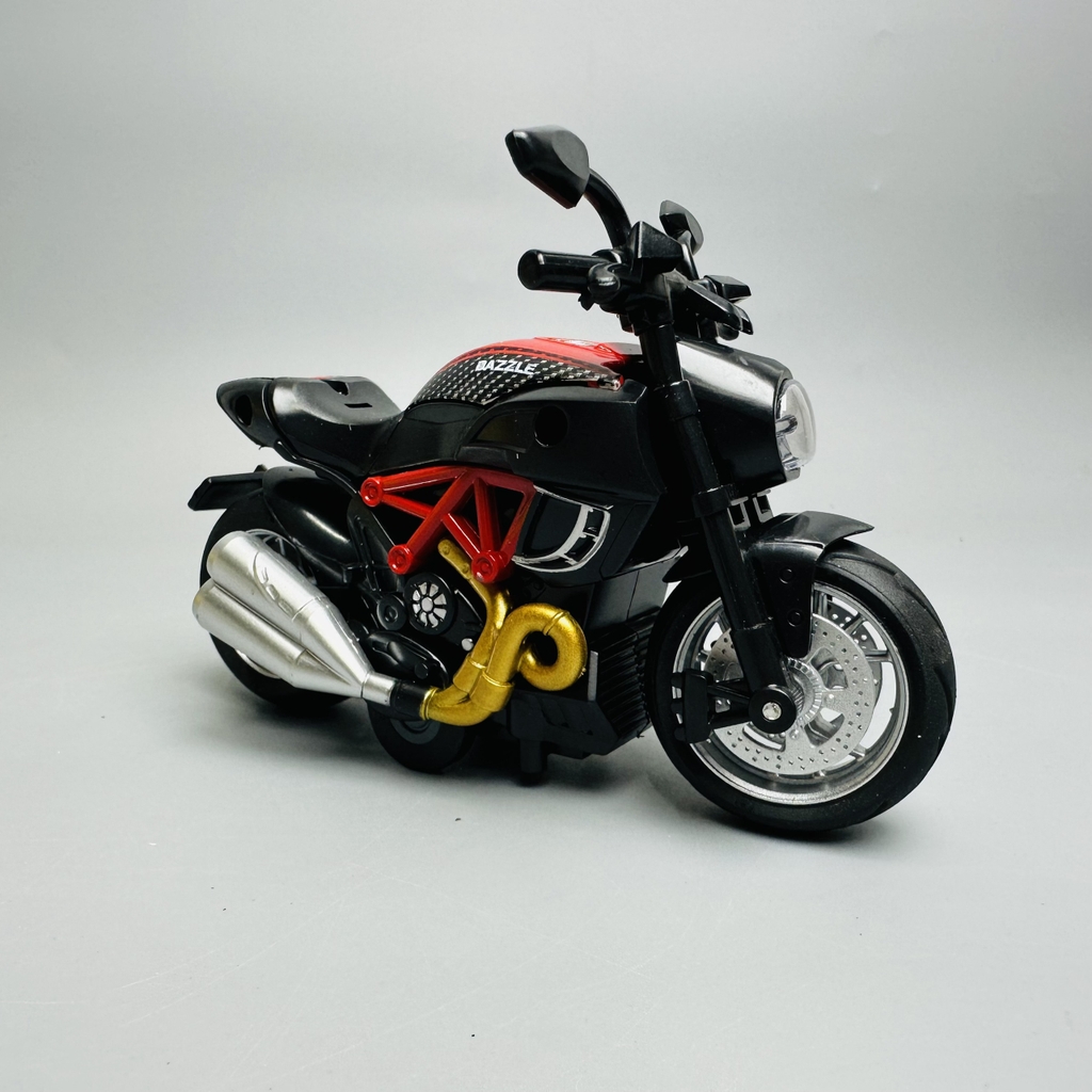 Mô Hình Xe máy DUCATI Diavel đen viền đỏ 1:14 Hợp kim - Có tiếng - đèn pha sáng - Dài 12cm - rộng 7.2cm - cao 7.5cm - nặng ~ 300gram - FULL BOX : box màu SKU : oto238 - N3-K5-T2-S4