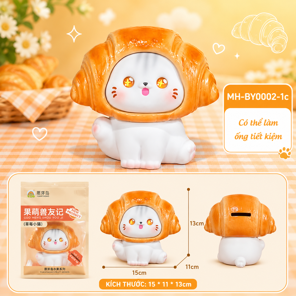 Mô Hình Các Con Vật Cosplay Bánh Ngọt Size Nhỏ KT 15*11*13cm - SKU : MH-BY0002-1 - (VAT: MH002)