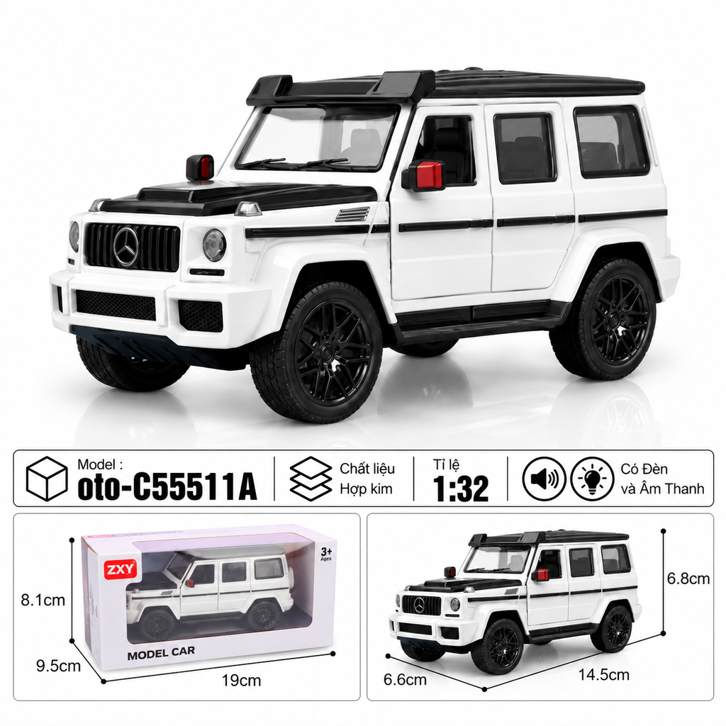 Xe thể thao nhiều màu sắc chất liệu hợp kim , Có Đèn và Âm Thanh , tỉ lệ 1:32 : SKU : oto-C55511A ( Vat : 103-01-60 )