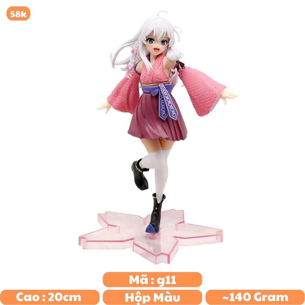 Mô Hình Elaina Kimono Hồng - Cao 20cm - nặng 140Gram - Figure Elaina Kimono - Có Hộp màu - N1-K36-T2-S1