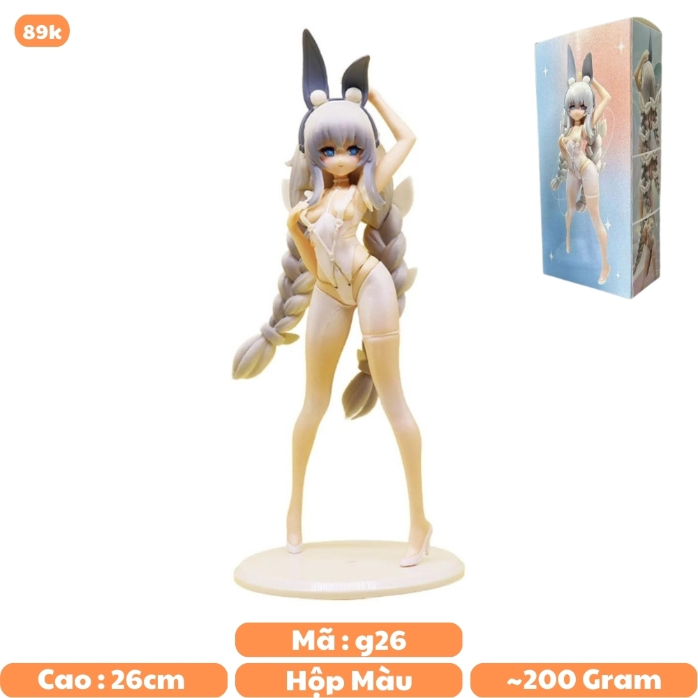 Mô Hình Azur Lane Vicious Cosplay Thỏ - Cao 26cm - rộng 11cm - nặng 210Gram - Figure Azur Lane Vicious - Có Hộp màu - N1-K33-T3-S1