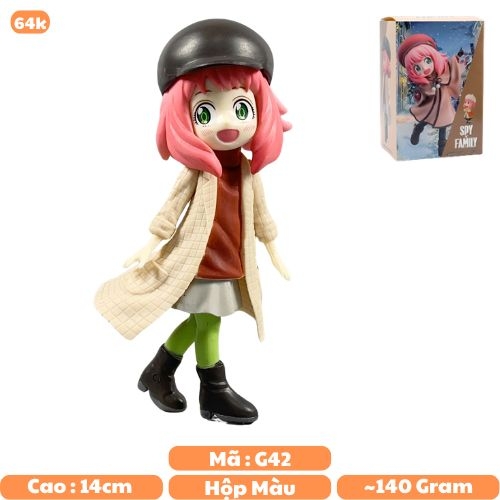 MÔ HÌNH ANYA FORGER - Spy × Family - Anya Forger - Cao : 14cm - Nặng : 135gram - Có Hộp Màu - SKU : G42 ( VAT : 002-05-35 ) - K19-T2-S4