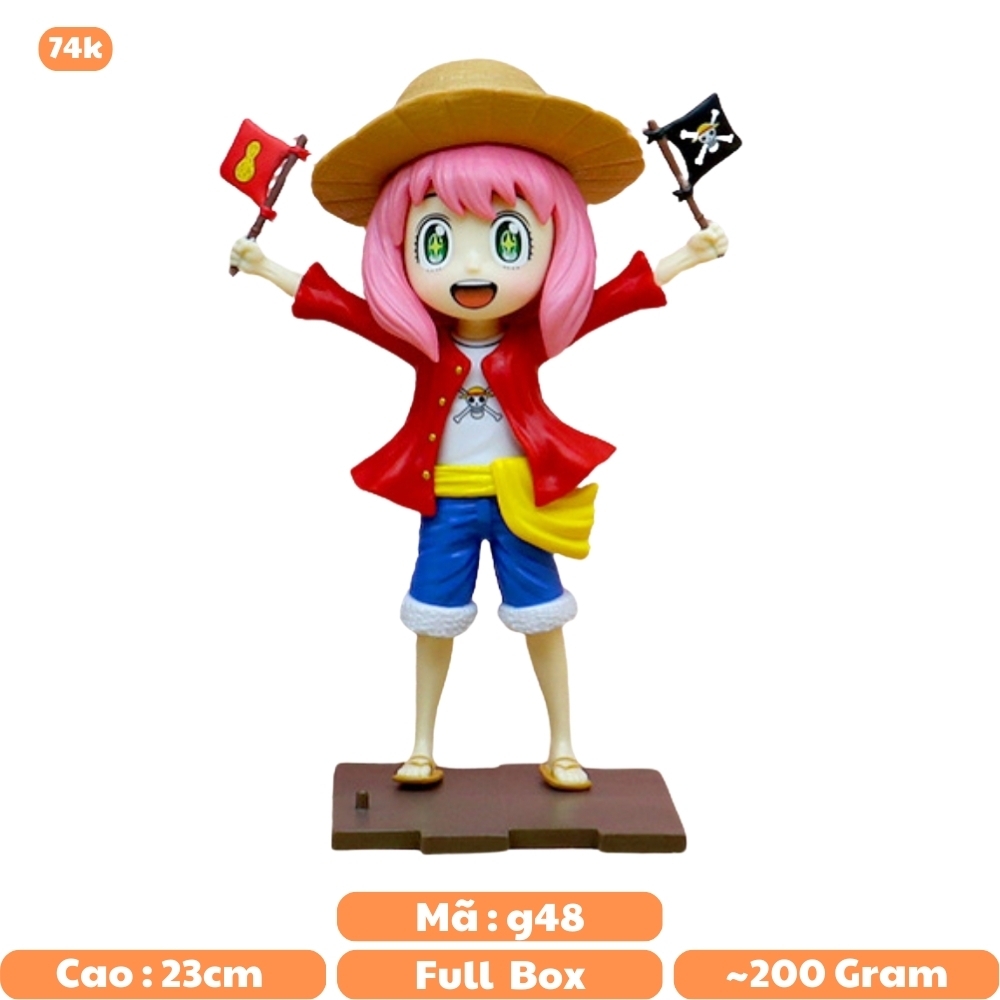 MÔ HÌNH ANYA FORGER - SPY X FAMILY - TANTEI-GOKKO Cosplay Luffy - Cao : 23cm - Nặng : 250gram - Có Hộp Màu - N1-K36-T3-S1