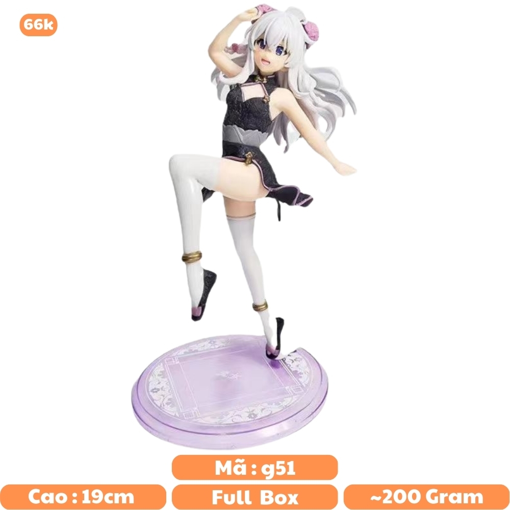 Mô Hình phù thuỷ Elaina dáng nhảy - Cao 19cm - nặng 200gram - Figure Elaina - Có Hộp màu - N1-K33-T2-S1