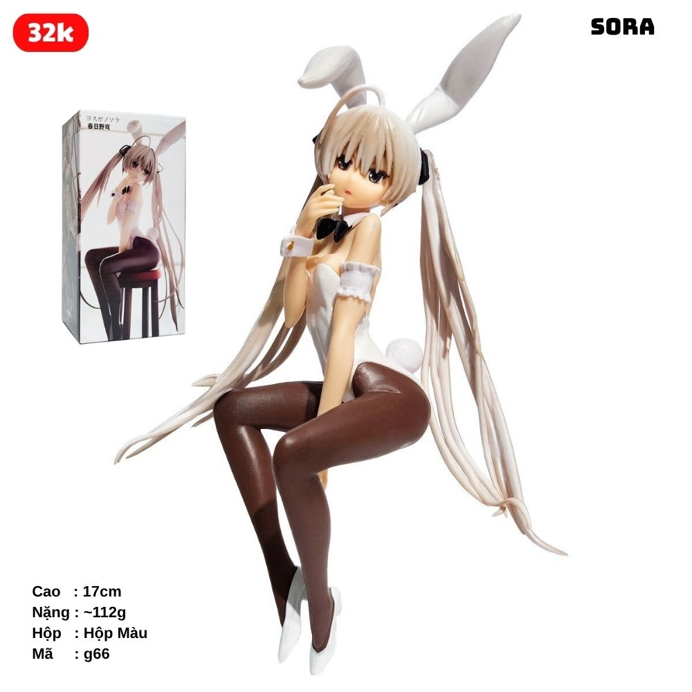 Mô hinh Sora thỏ dáng ngồi siêu dễ thương . Cao 17cm , nặng 112gram - Box Màu - (VAT E523-59)- K20-T3-S12