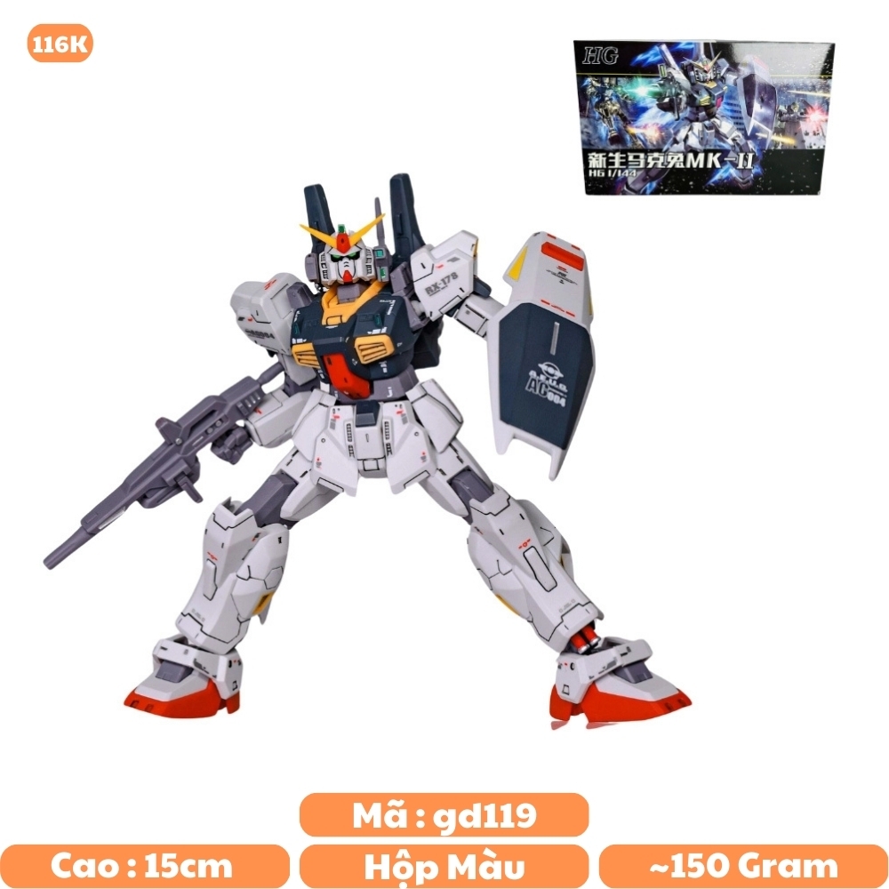 Mô hình Robot lắp ghép No Brand 193 Trắng Cao 17cm - nặng 150gram - Có hộp màu SKU : gd119 - ( VAT :  006-01-90 )- K29-T3-S2