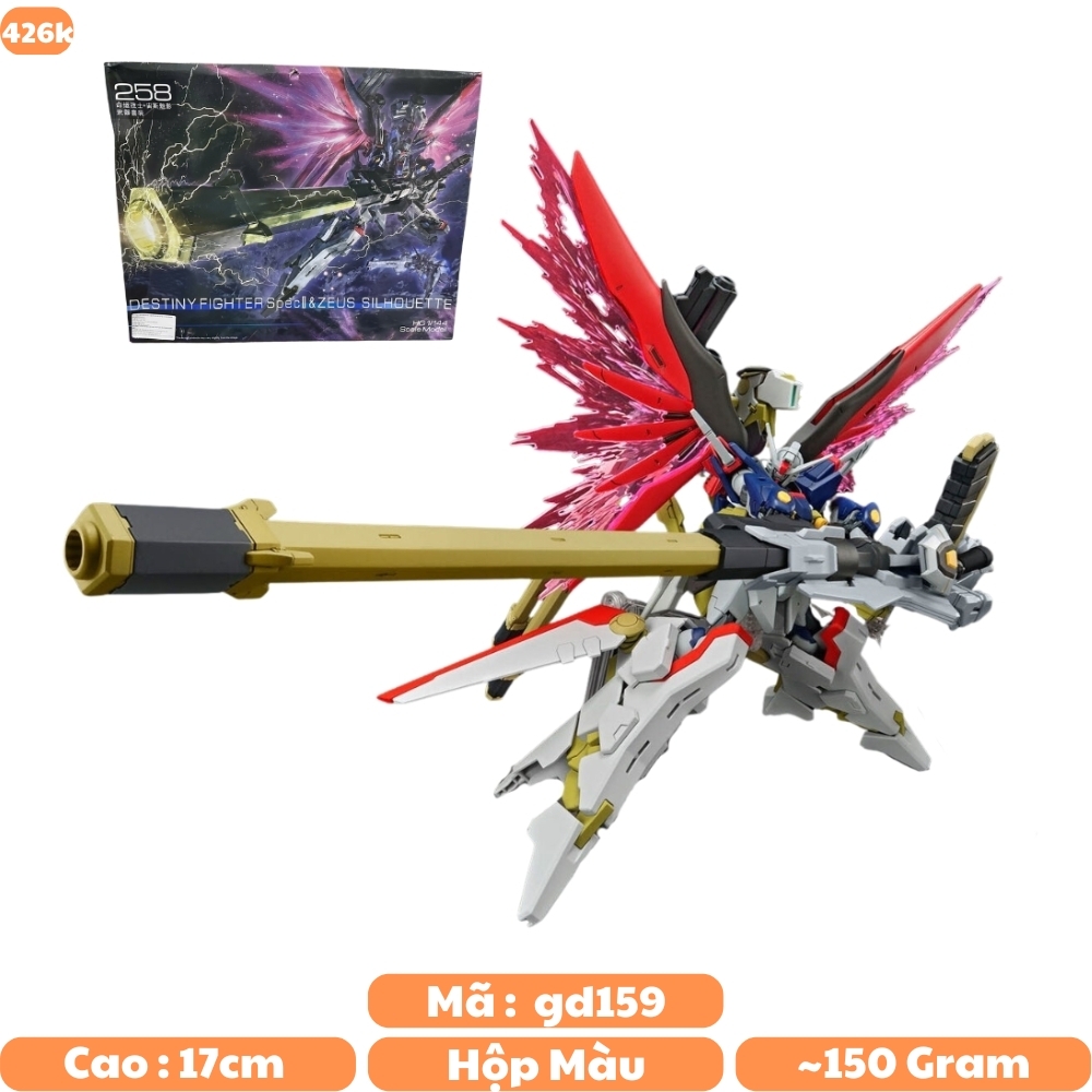 Hàng Cao Cấp - Mô hình Gundam HG 1/144 DESTINY FIGHTER SPEC II & ZEUS SILHOURTTE - Cao 17cm - nặng 150gram - Figure Gundam - Hộp Màu - SKU : 258 K28-T3-S8