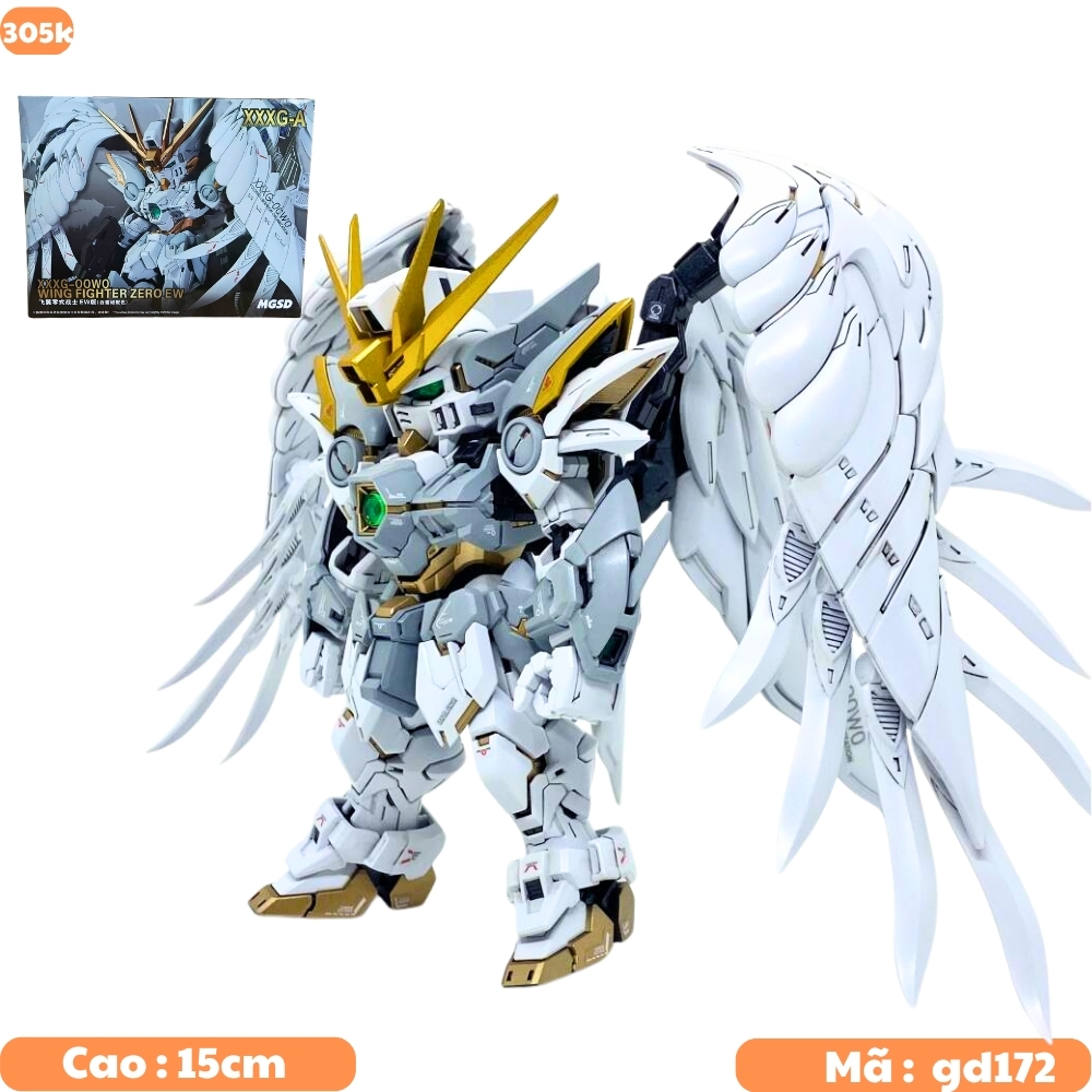 Hàng Cao Cấp - Mô hình Gundam XXXG-A Wing Snow White - Cao 15cm - Figure Gundam - Hộp Màu - gd172 K31-T4-S1