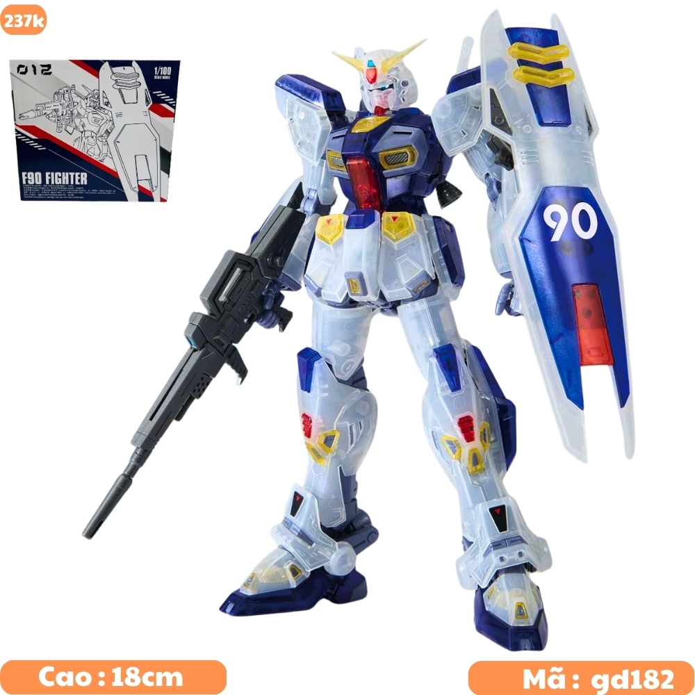 Mô hình Robot lắp ghép No Brand nhựa trong . Cao 18cm  - Có hộp màu đẹp - gd182 -( VAT : 006-01-170 )-  K33-T4-S11