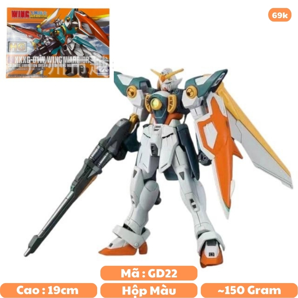 Đồ chơi trẻ em - Hộp đồ chơi lắp ghép Robot -  Gundam XXXG - 01W HG - cao 19cm - nặng 180gram + Có Hộp màu-  Sku : Fy-03 - ( Vat : DC1 ) - K20-T4-S10