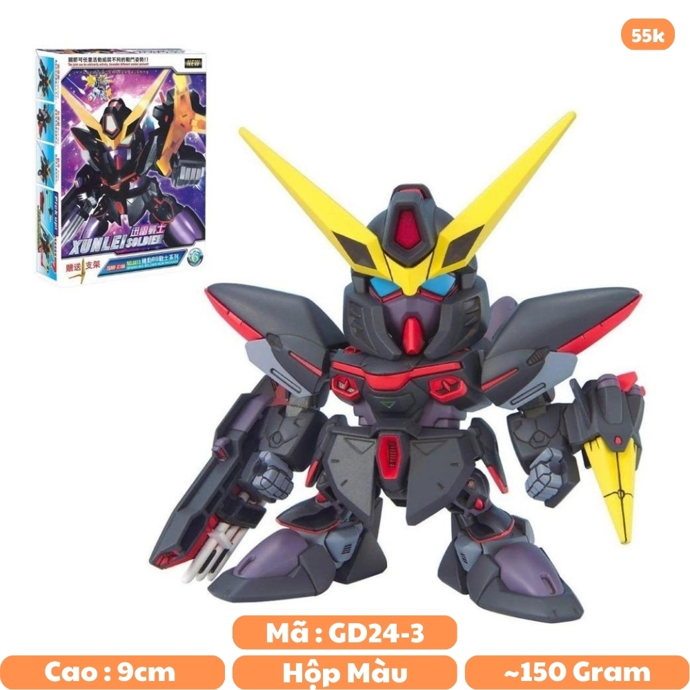Đồ chơi trẻ em - Hộp đồ chơi lắp ghép Robot - GundamSD Gundam XUNLEI - Cao 9cm - nặng 100gram - Có hộp màu - Sku : 6613-6 - ( Vat : DC1 ) - K31-T4-S6